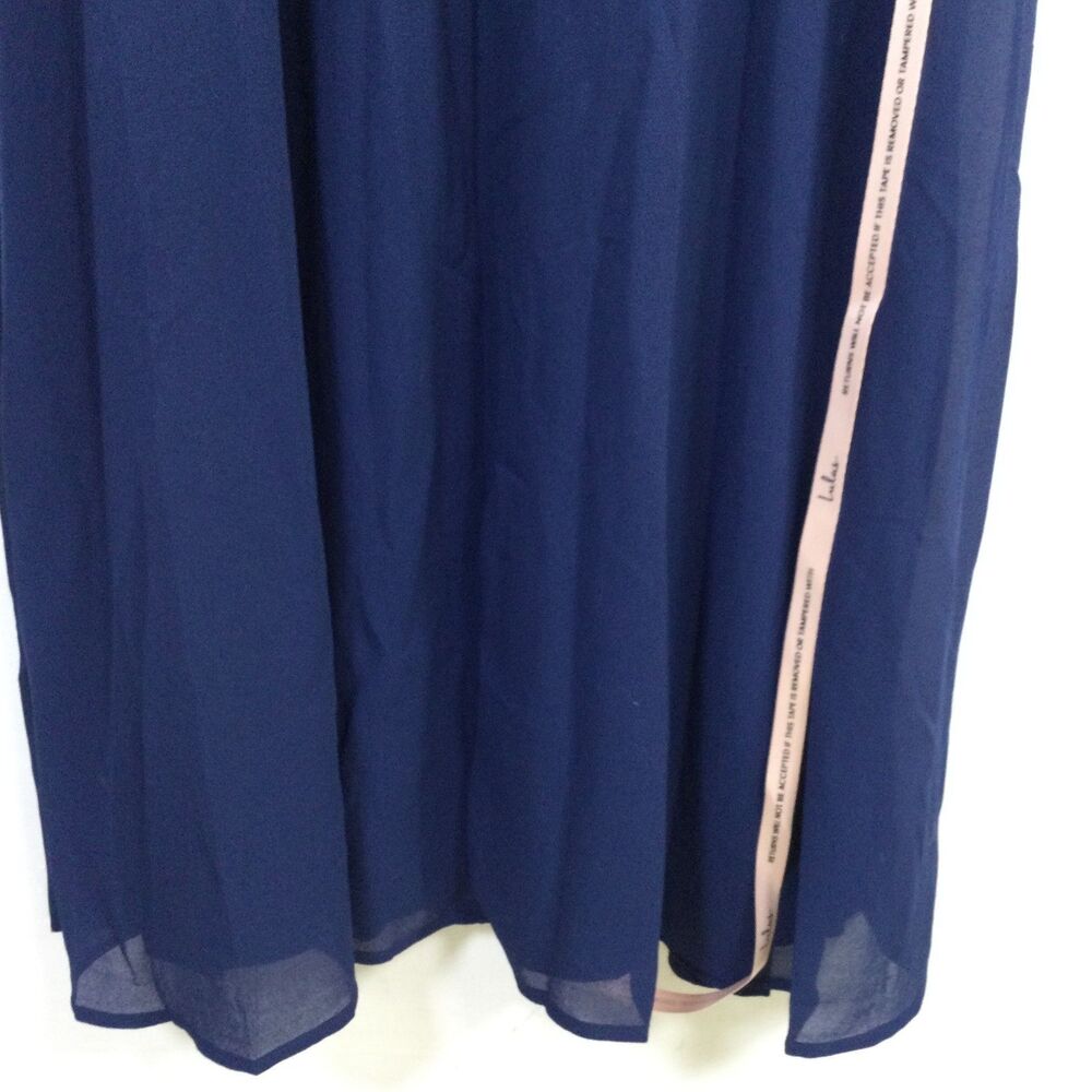 Lulus Womens Mock-Neck Maxi Dress Sleeveless Casual Navy Blue Size Medium NWT - Picture 11 of 16